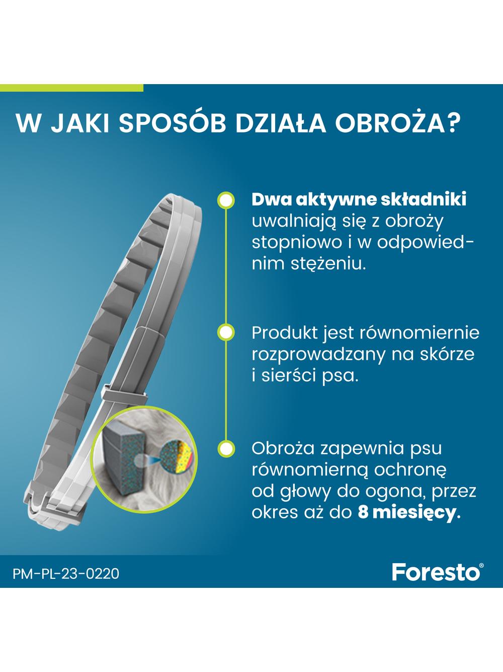 ELANCO Foresto Obroża dla psów powyżej 8kg+ Cestal Dog Plus tabletki na odrobaczanie psów 2 sztuki