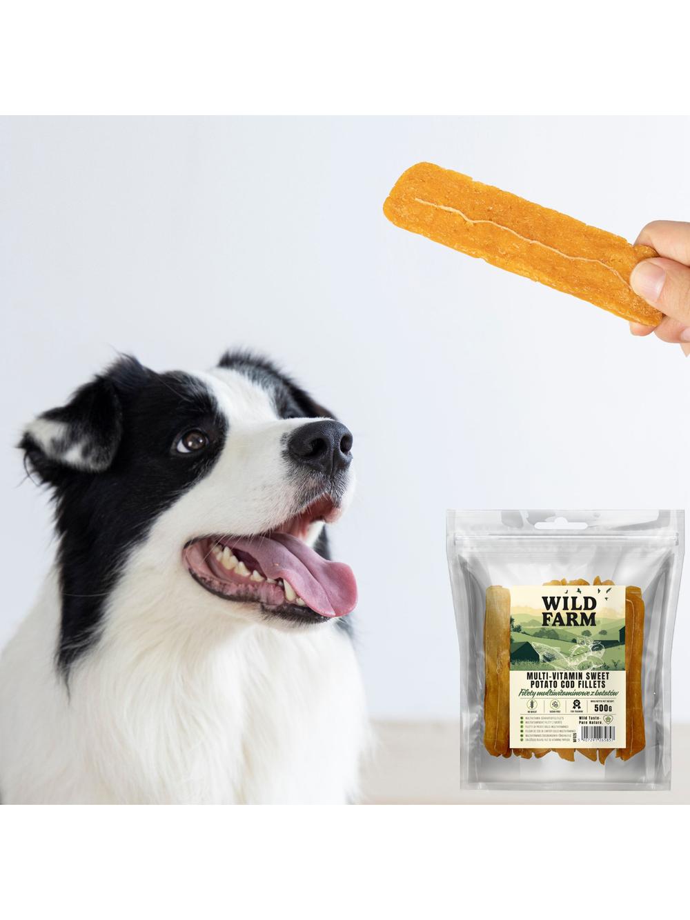 WILD FARM filety multiwitaminowe z batatów 500g przysmak dla psa