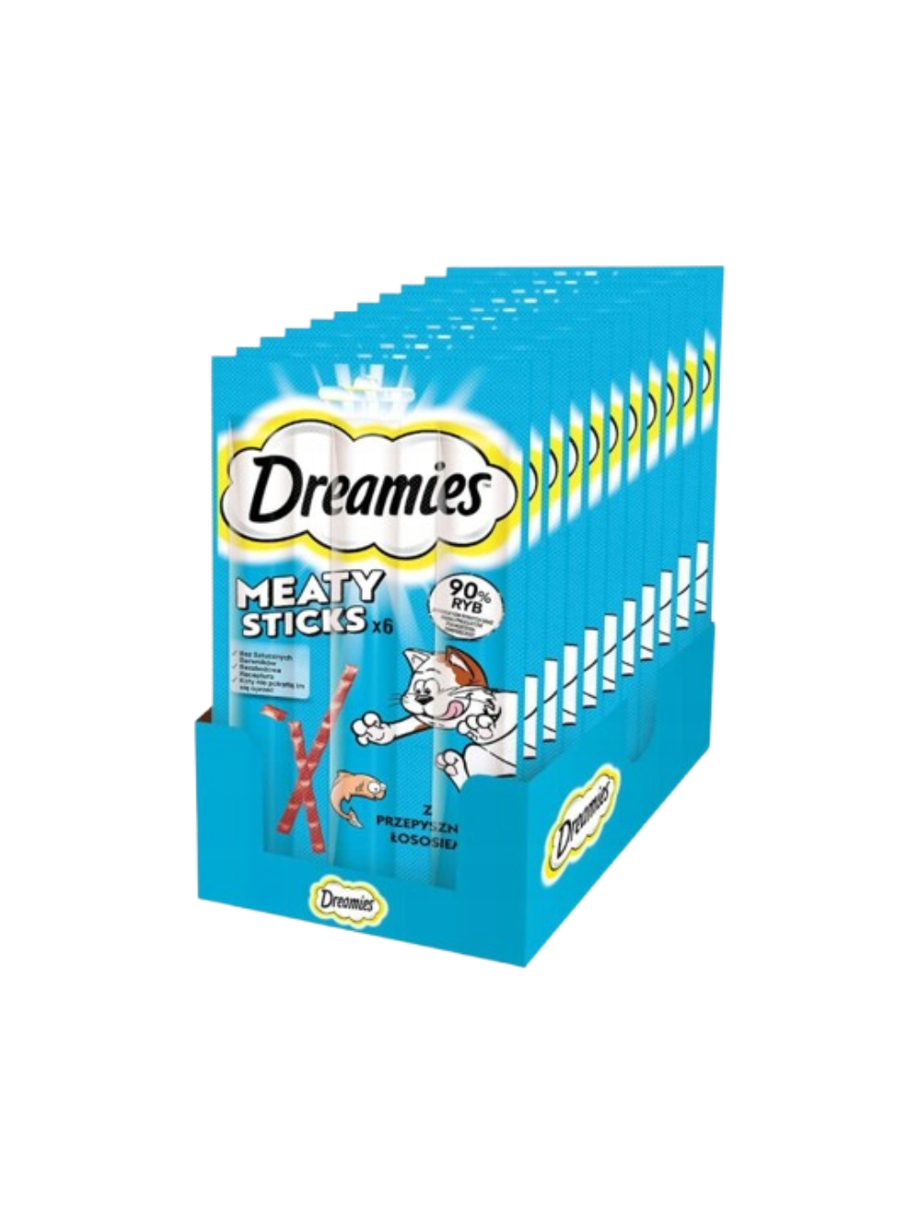 DREAMIES 14x30g – karma uzupełniająca dla dorosłych kotów, z wybornym łososiem