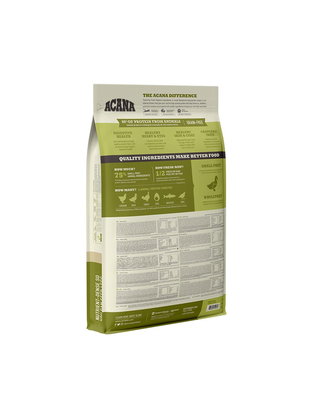 ACANA Grasslands Cat 4,5kg + niespodzianka dla kota GRATIS!
