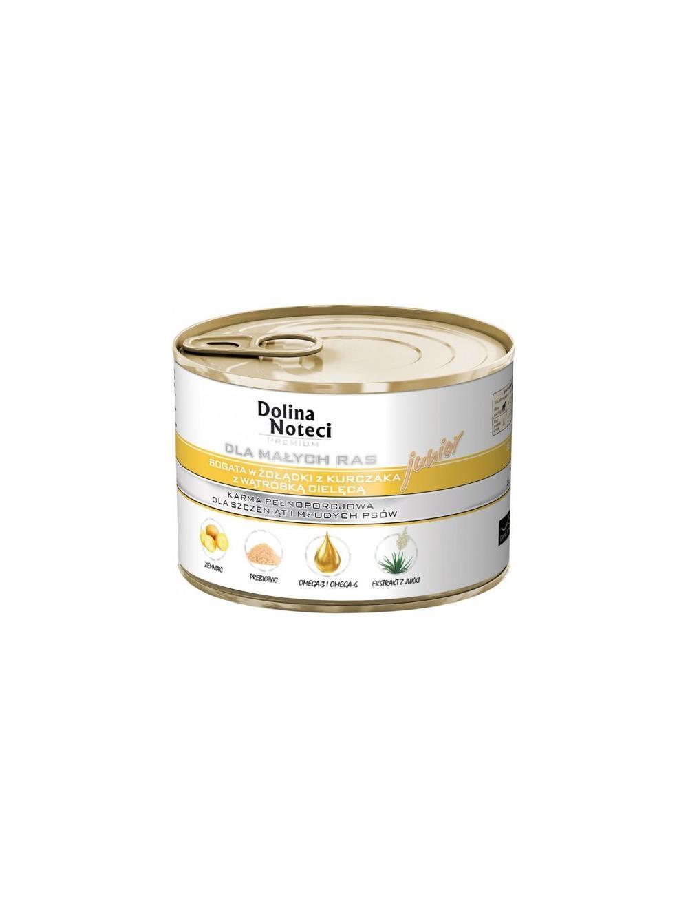 Dolina Noteci PREMIUM dla psów małych ras JUNIOR MIX Smaków 24x 185 g