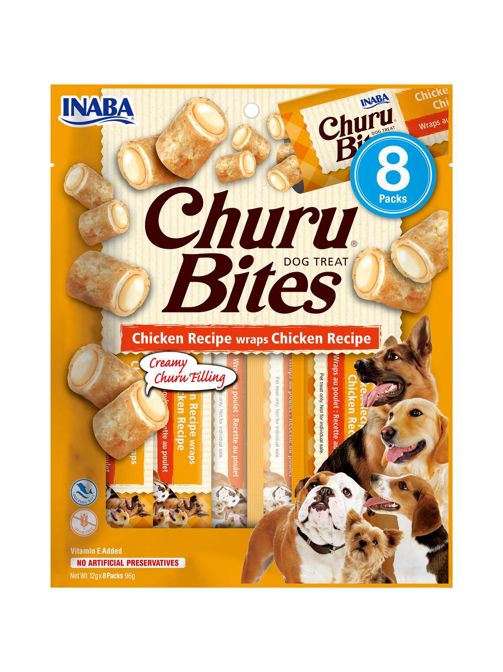 INABA  Churu Bites dla psa o smaku kurczaka 8x12g