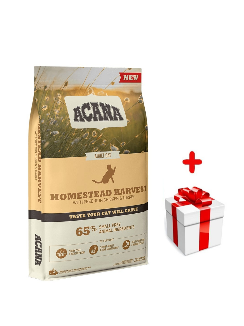 ACANA Homestead Harvest Cat 4,5kg + niespodzianka dla kota GRATIS!