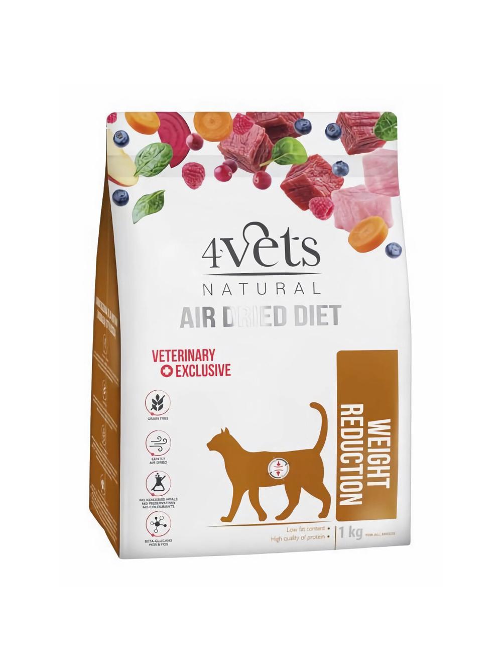 4Vets Natural Weight Reduction karma suszona dla kotów z nadwagą i otyłością 1 kg