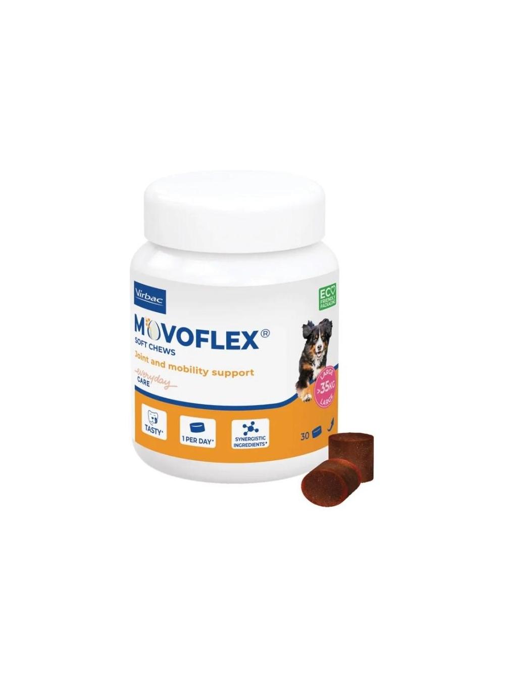 VIRBAC Movoflex L Miękkie Krokiety na Stawy dla psów powyżej 35kg -30 krokietów