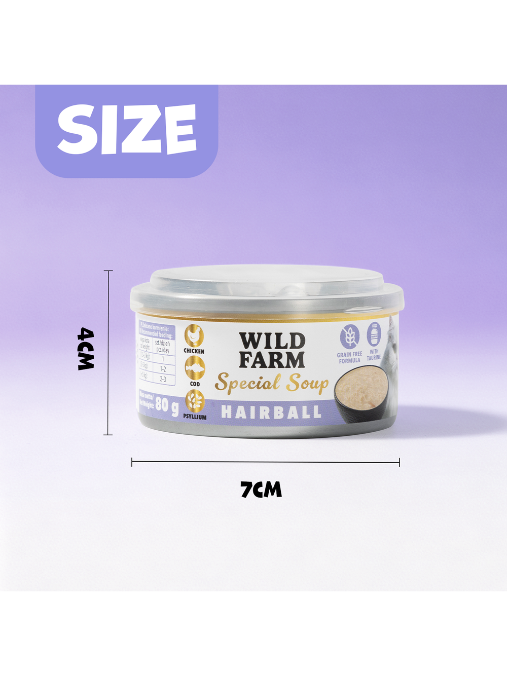 WILD FARM Special Soup 6x80g Hairball – aromatyczna zupka - wsparcie prawidłowego nawodnienia
