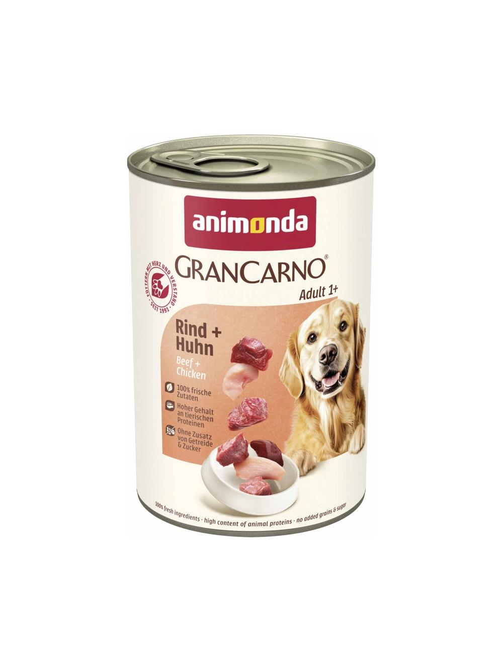 ANIMONDA GranCarno Adult Dog smak: Wołowina + kurczak  12 x 400g