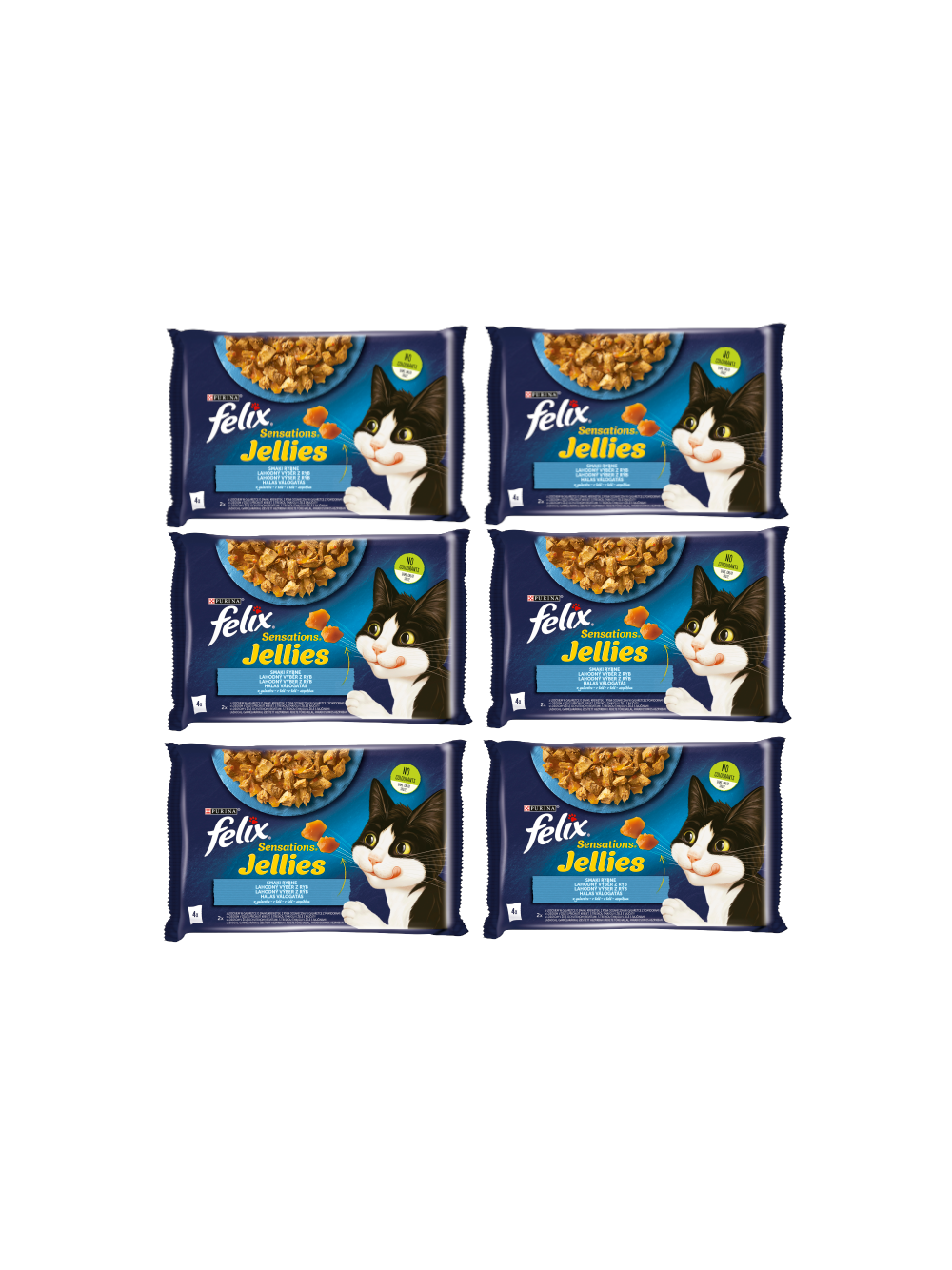 FELIX Sensations Jellies Karma dla kotów smaki rybne w galaretce 12x(4x85g)