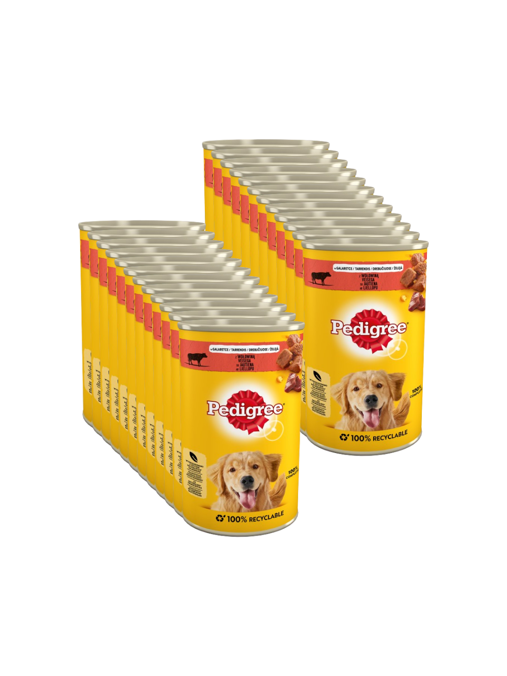 PEDIGREE Adult puszka 24x1200g - mokra karma pełnoporcjowa dla dorosłych psów, z wołowiną w galaretce