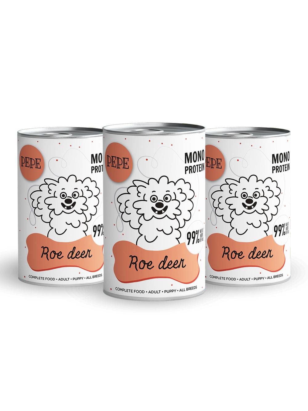 PEPE MONO PROTEIN Roe deer (sarna)  3x400g