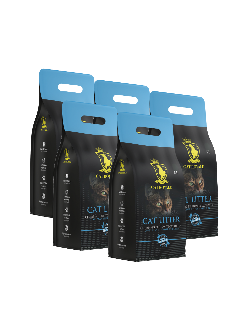 Cat Royale Naturalny żwirek bentonitowy 25l (5x5l)