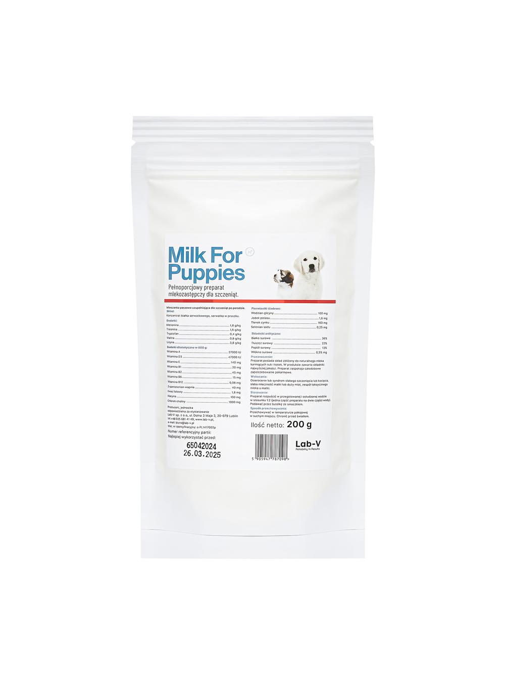 Lab-v Milk For Puppies-mleko dla szczeniąt 200g