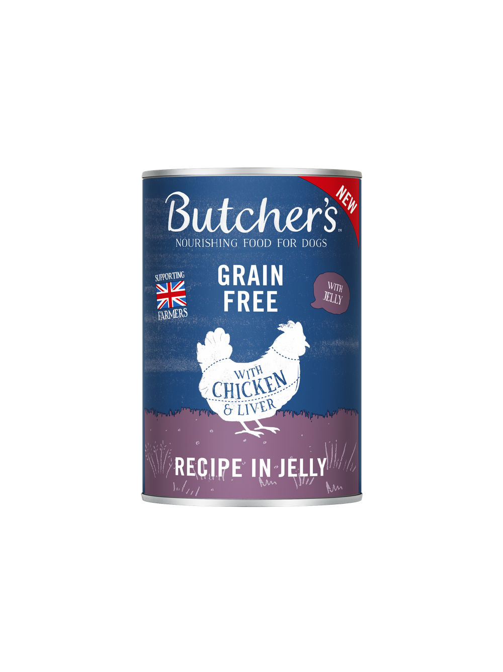 BUTCHER'S Original Recipe in Jelly, karma dla psa, kawałki z kurczakiem w galaretce 24x400g