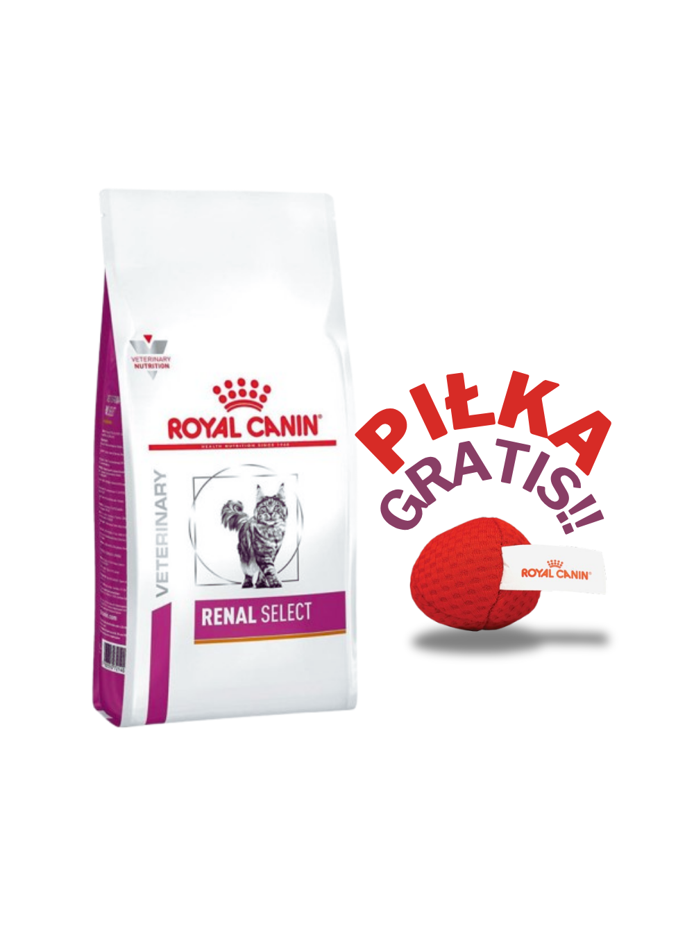 ROYAL CANIN Renal Select Feline 2kg + PIŁKA GRATIS!!
