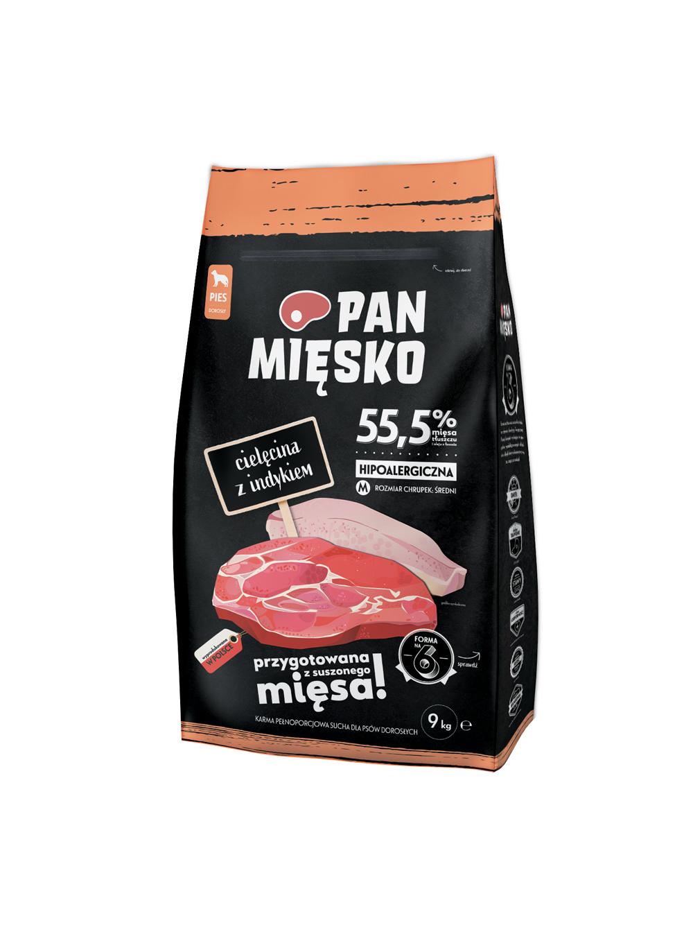 PAN MIĘSKO Cielęcina z indykiem M 9kg