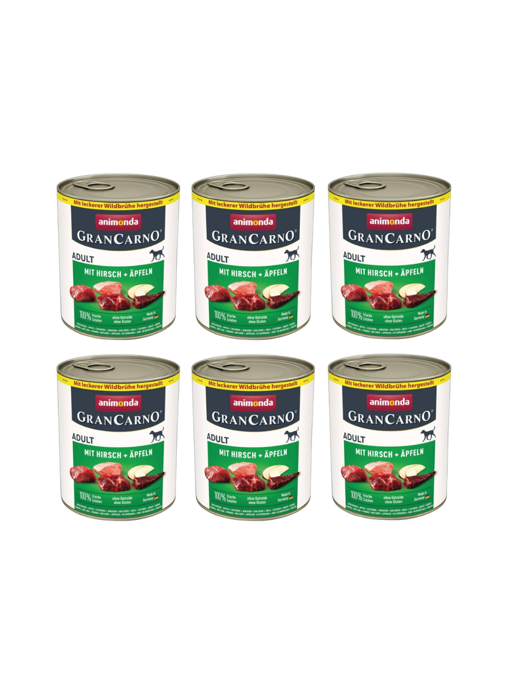 ANIMONDA GranCarno Adult Dog smak: Jeleń + jabłko 6x800g