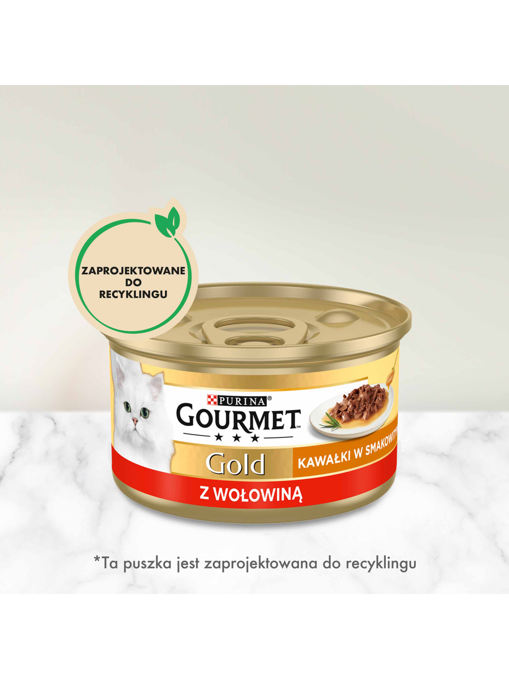 Purina Gourmet Gold Sauce Delight z wołowiną 12x85g
