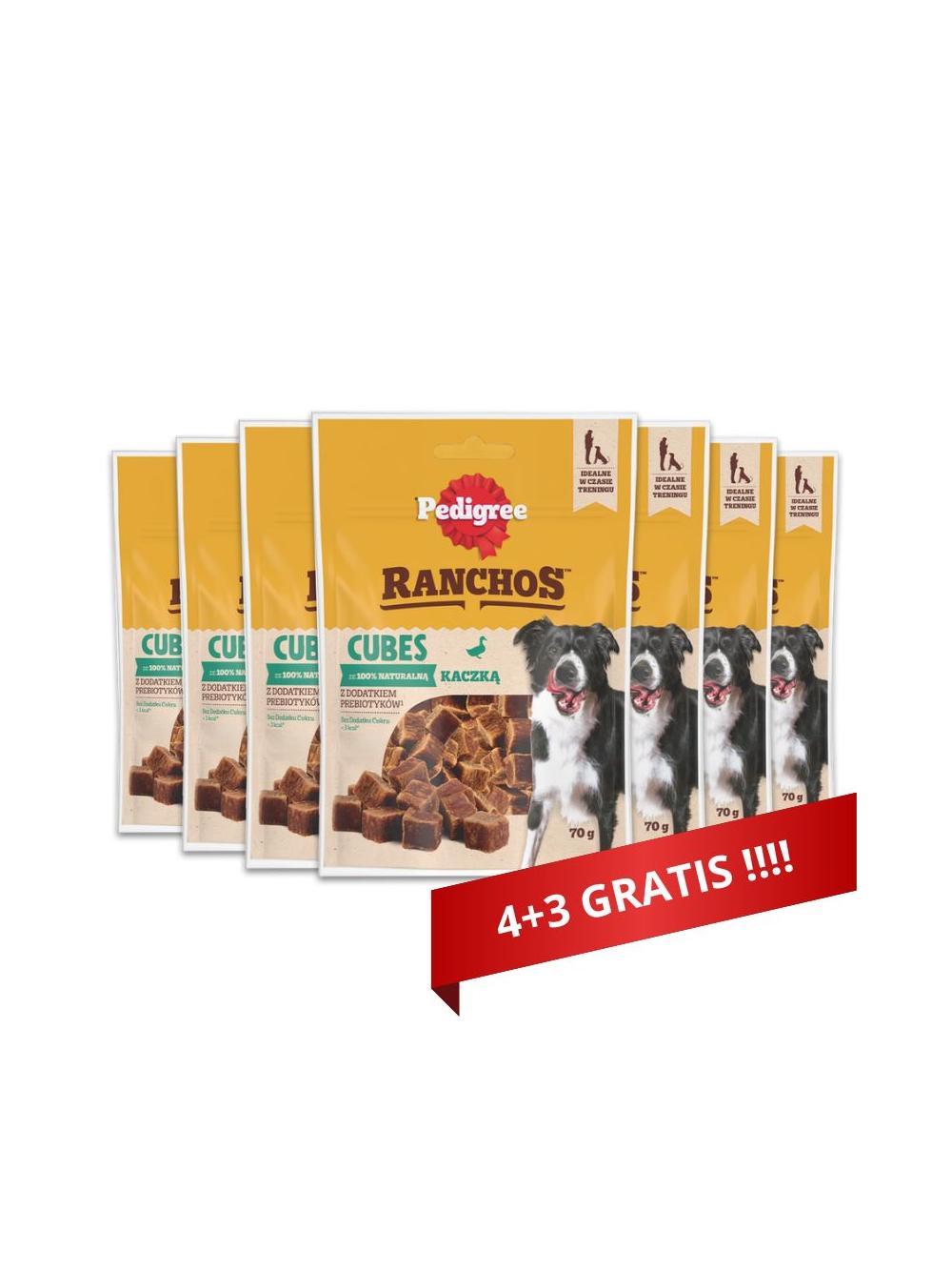 PEDIGREE® Ranchos™ Cubes z kaczką 7x70g