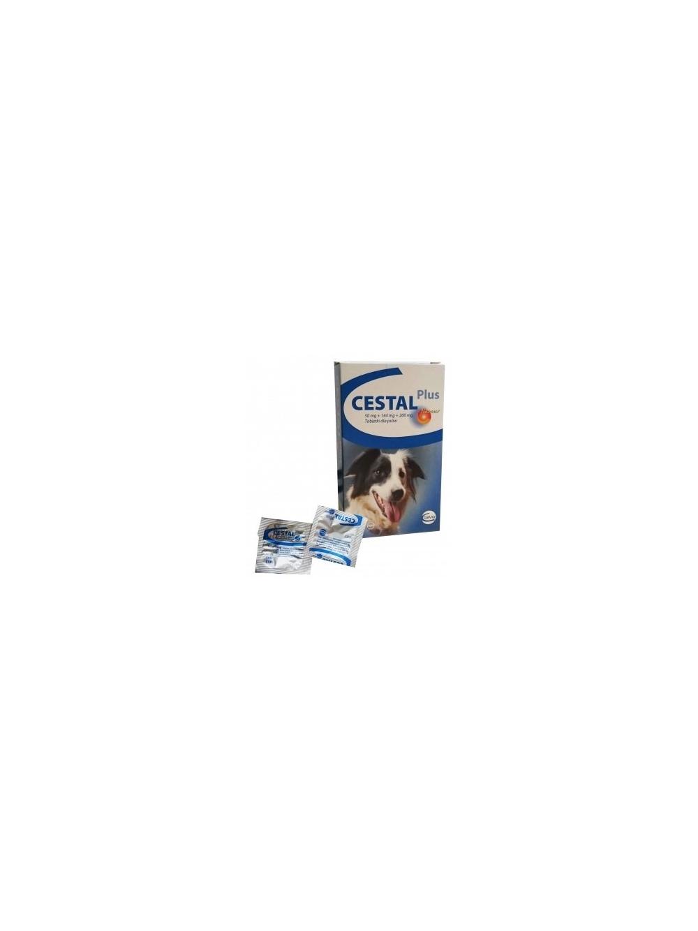 Cestal Dog Plus tabletki na odrobaczanie psów 2 sztuki+ Fiprex XL, 412,5 mg/5,5 ml, roztwór do nakrapiania dla psów
