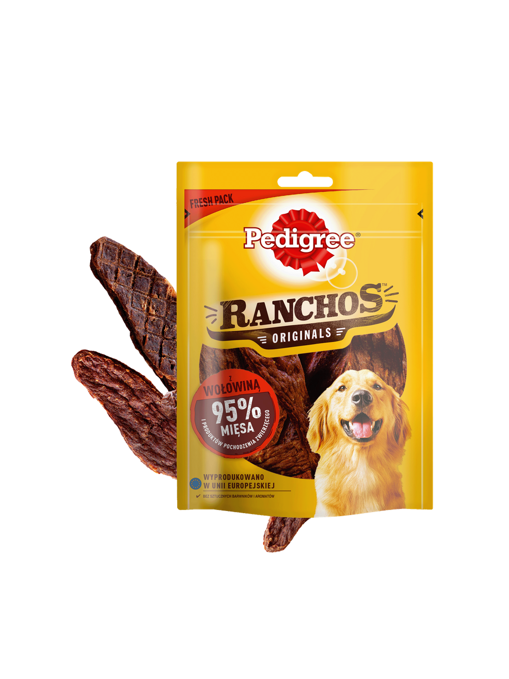 PEDIGREE Ranchos bezzbożowe przysmaki dla psa z wołowiną 7x70g