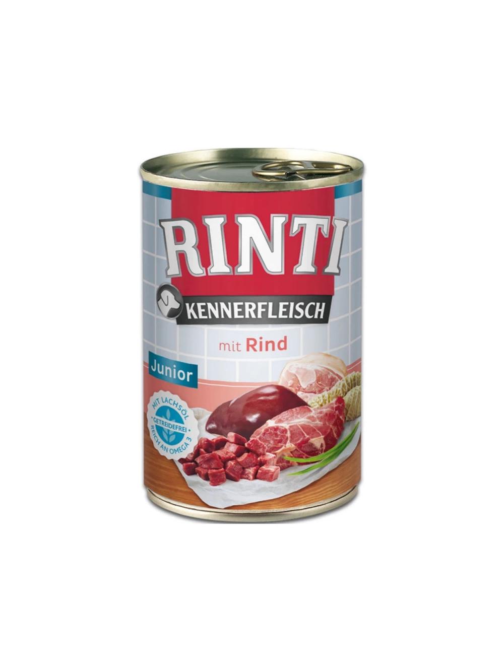 Rinti Kennerfleisch Junior Rind karma mokra dla psa - wołowina 400g