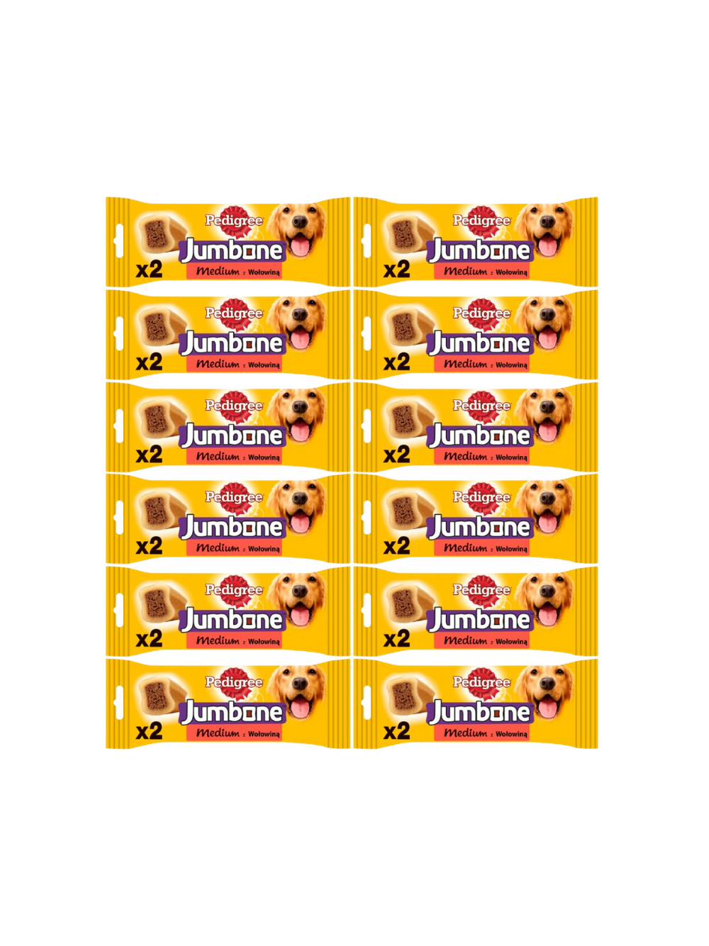 PEDIGREE® Jumbone™ 12x180g – przysmak dla dorosłych psów, o smaku wołowiny i drobiu