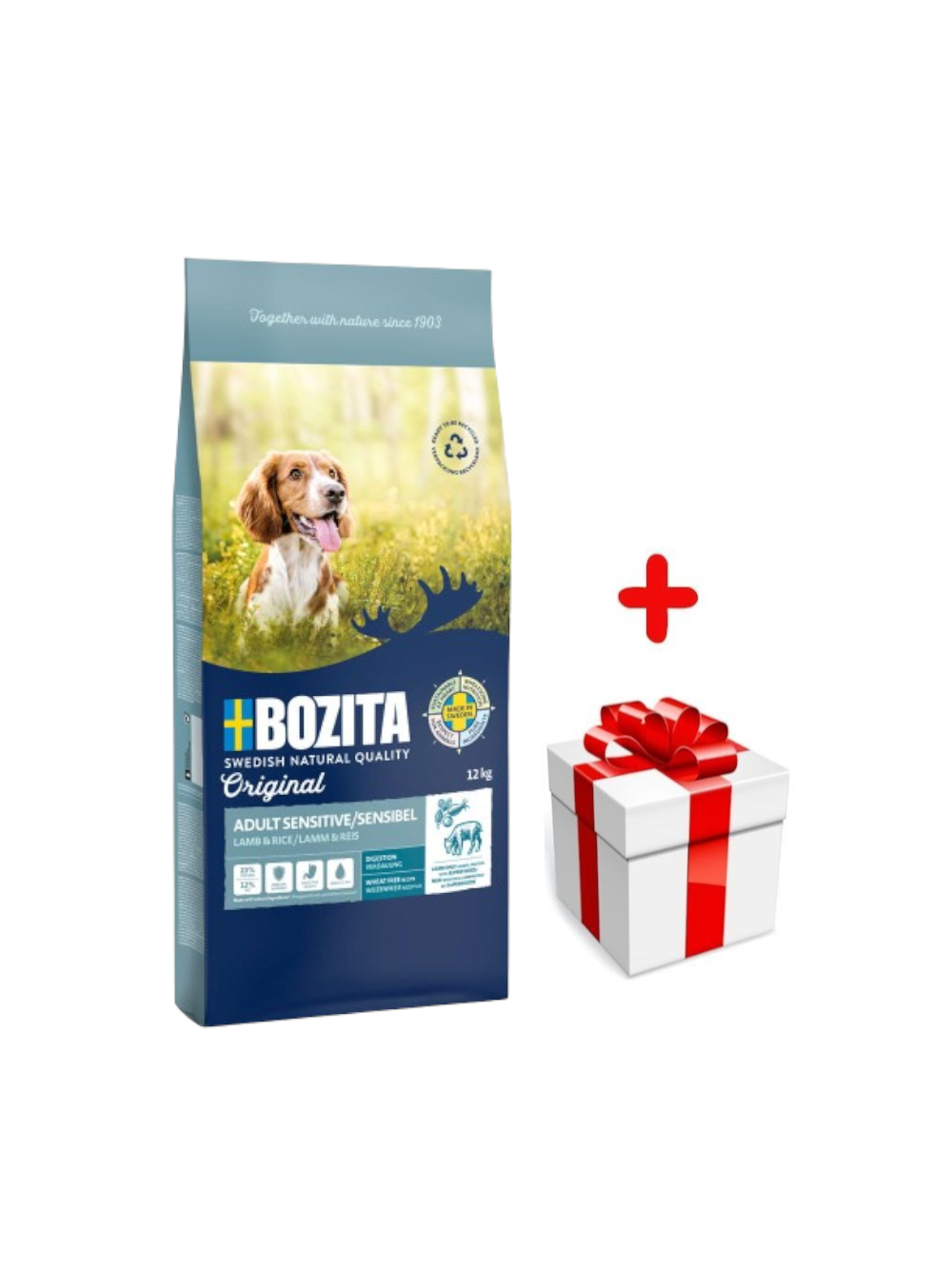 BOZITA Original Sensitive Digestion 12kg + niespodzianka dla psa GRATIS!