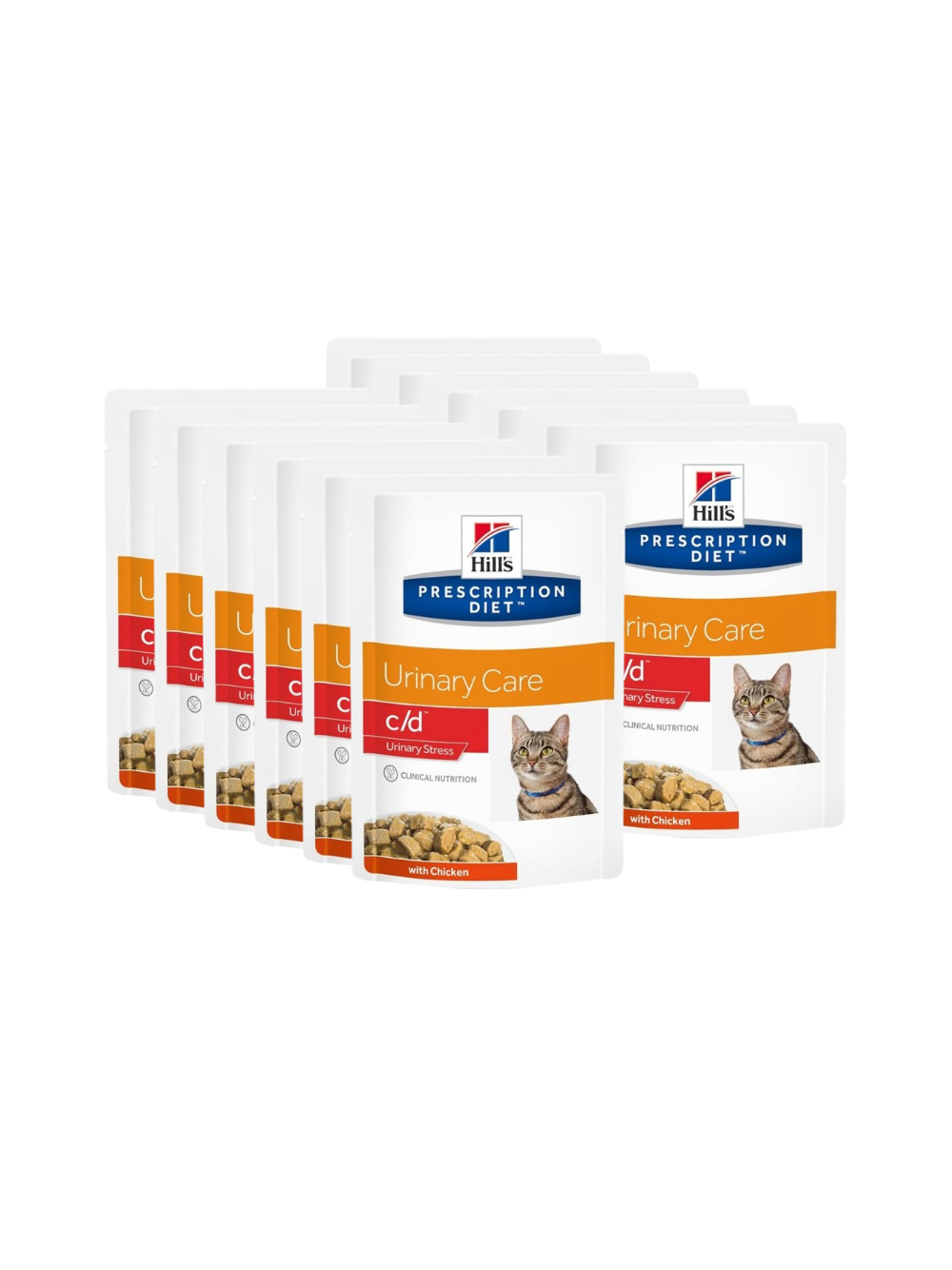 HILL'S PD Prescription Diet Feline c/d Urinary Stress Kurczak 12 x 85g saszetka