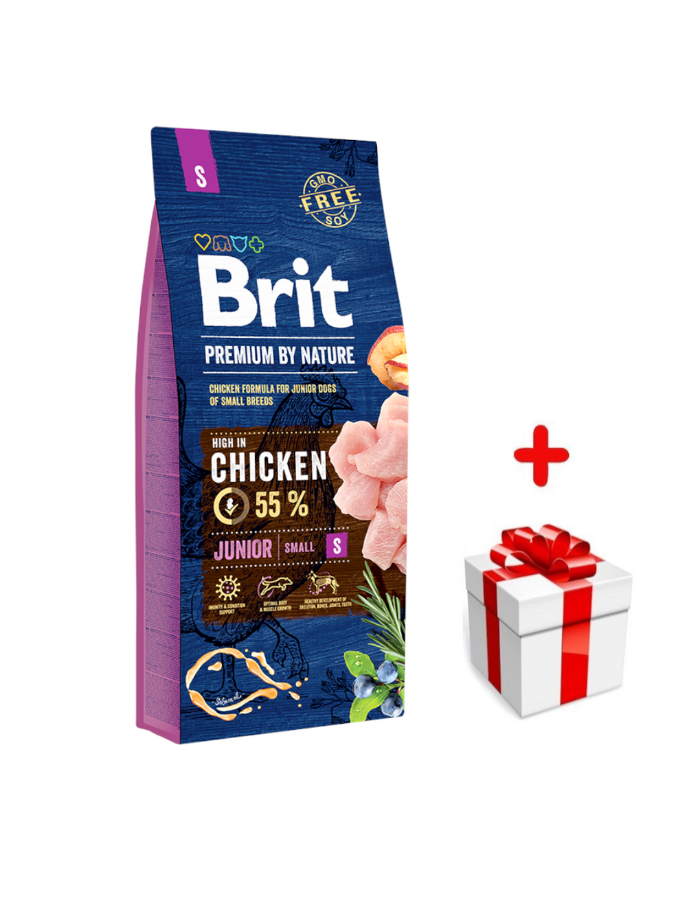 BRIT Premium By Nature Junior S 8kg + niespodzianka dla psa GRATIS!