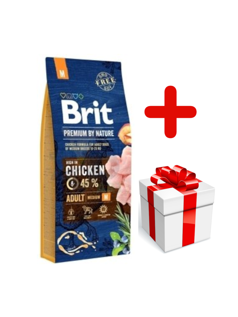 BRIT Premium By Nature Adult M 15kg + niespodzianka dla psa GRATIS!