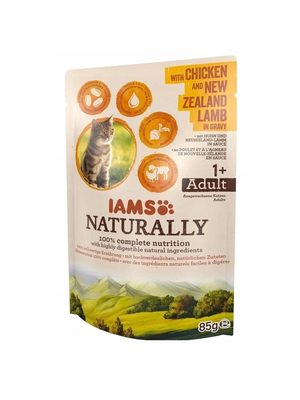 IAMS - Naturally z Kurczakiem i Jagnięciną nowozelandzką w sosie 85g