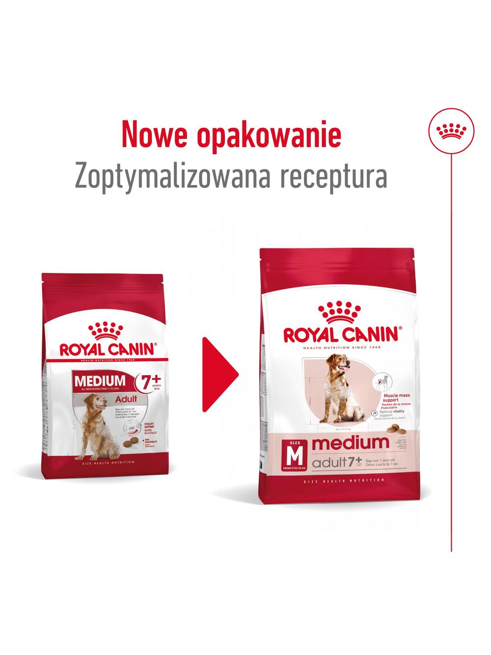 ROYAL CANIN Medium Adult 7+ karma sucha dla psów dojrzałych od 7. do 10. roku życia, ras średnich 15 kg