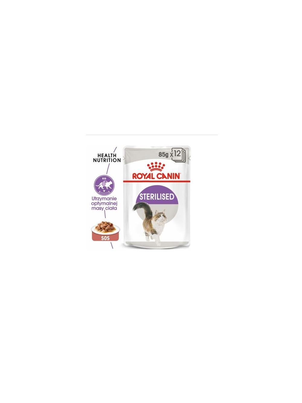 ROYAL CANIN  Sterilised 12x85g karma mokra w sosie dla kotów dorosłych, sterylizowanych