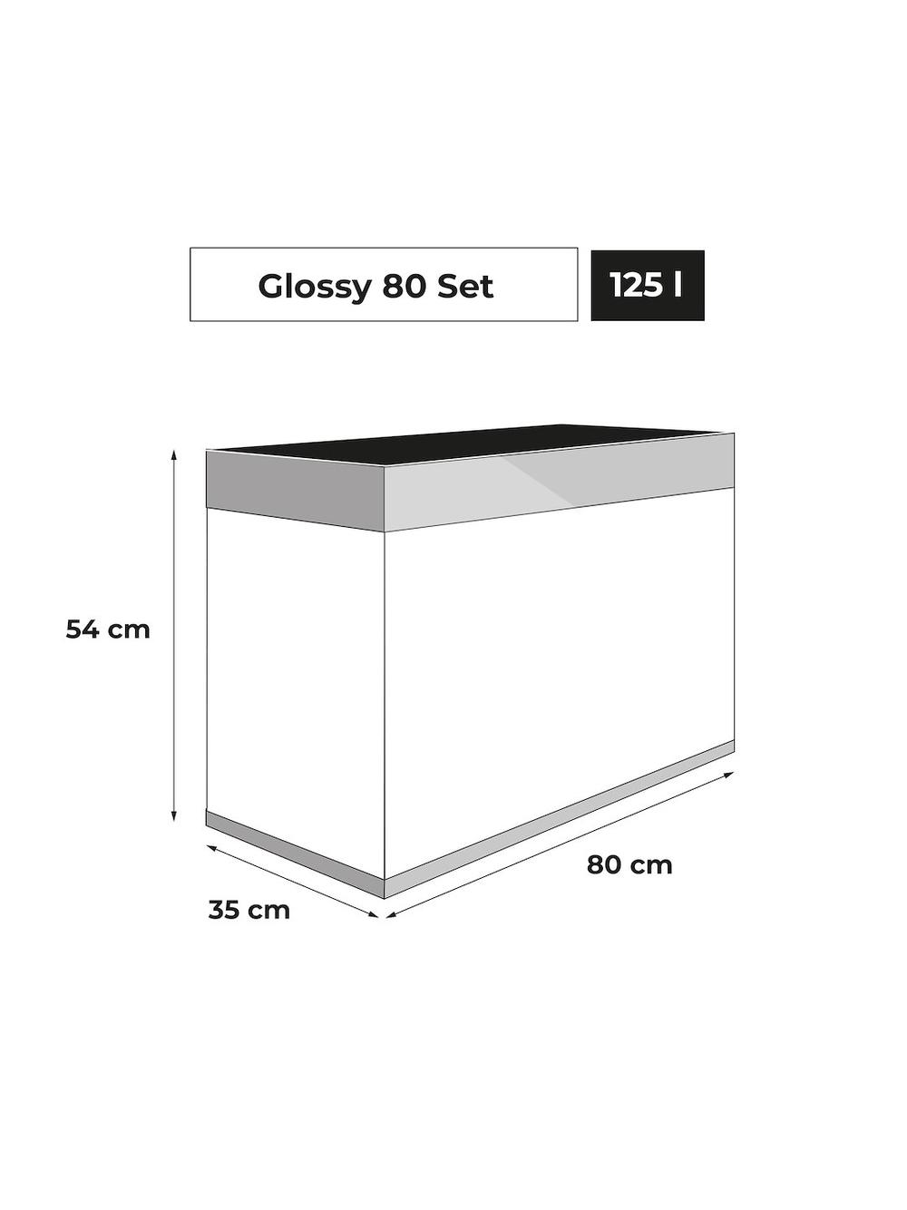 AQUAEL ZESTAW GLOSSY ST 80 D&N SZARY+SZAFKA