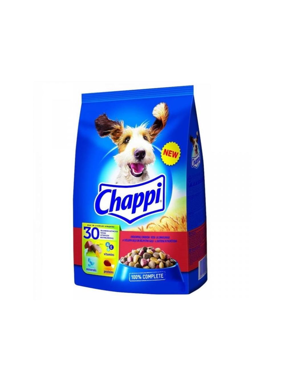 CHAPPI 2x9kg - sucha karma dla psów z wołowiną, drobiem i warzywami