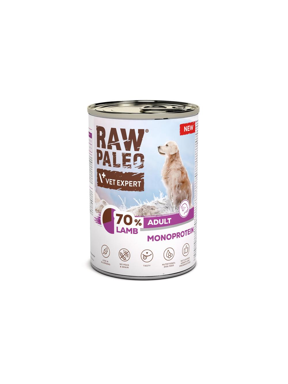 Vetexpert Raw Paleo Monoprotein Adult Lamb 6x400g