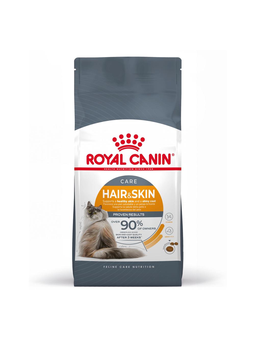 ROYAL CANIN Hair&Skin Care 10kg karma sucha dla kotów dorosłych, lśniąca sierść i zdrowa skóra + Piłka dla kota GRATIS!