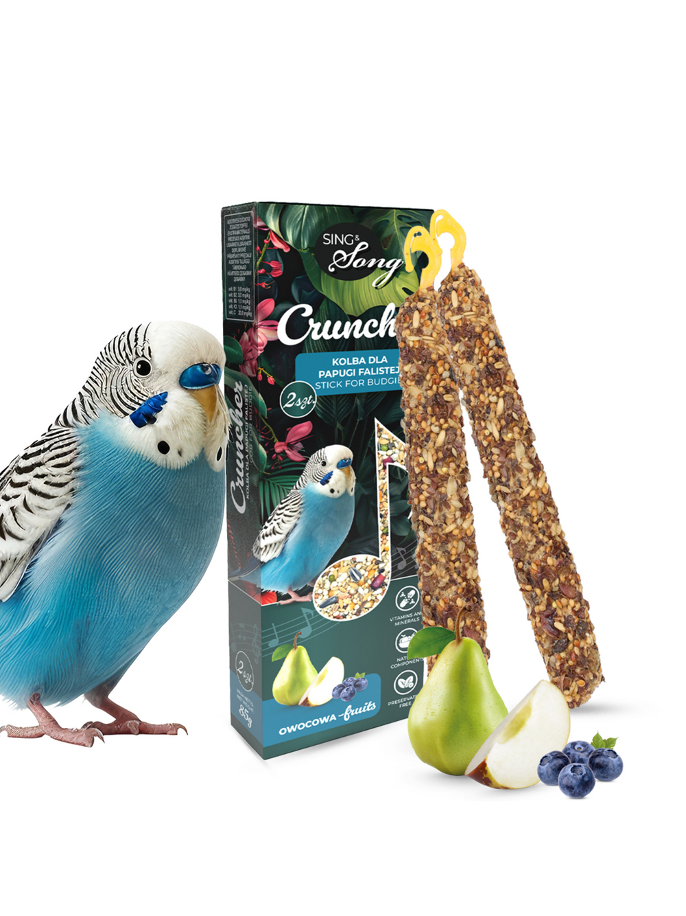 SING&SONG cruncher dla papużki falistej 85g owocowy