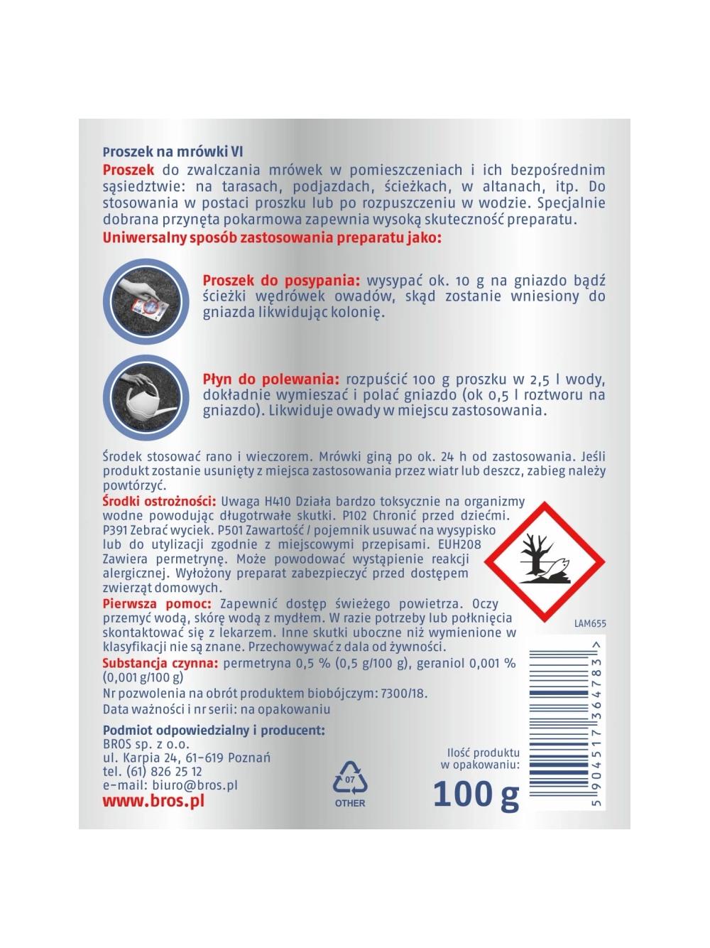 BROS - proszek na mrówki - doypack 100g