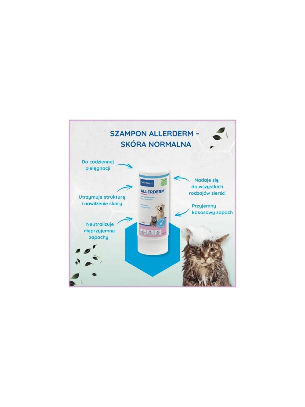 Virbac Allerderm szampon dla skóry normalnej dla psów i kotów 250 ml