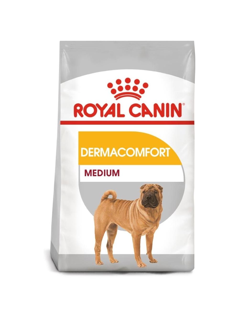 ROYAL CANIN CCN Medium Dermacomfort 11,9kg karma sucha dla psów dorosłych, ras średnich, o wrażliwej skórze, skłonnej do podrażnień / Opakowanie uszkodzone (4686) !!!