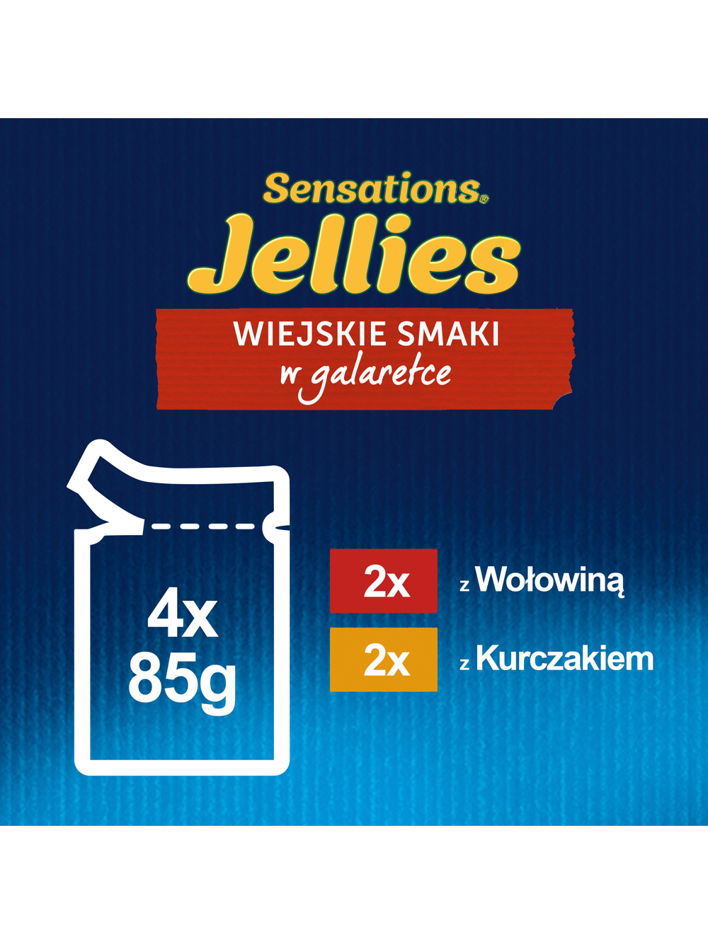 FELIX Sensations Jellies Karma dla kotów wiejskie smaki w galaretce 4x85g