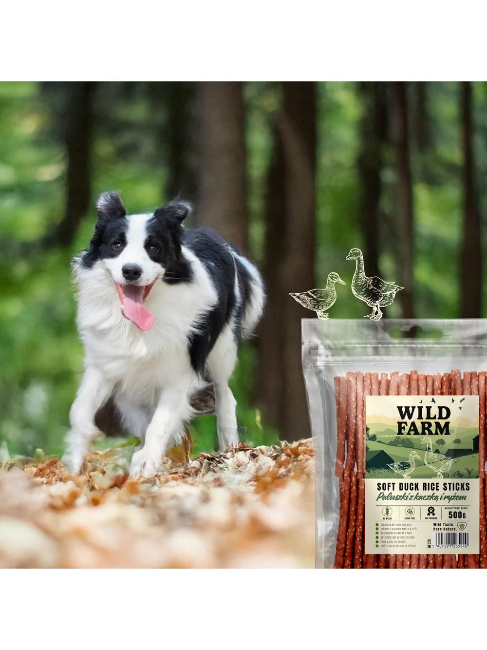 WILD FARM paluszki z kaczką i ryżem 500g przysmak dla psa