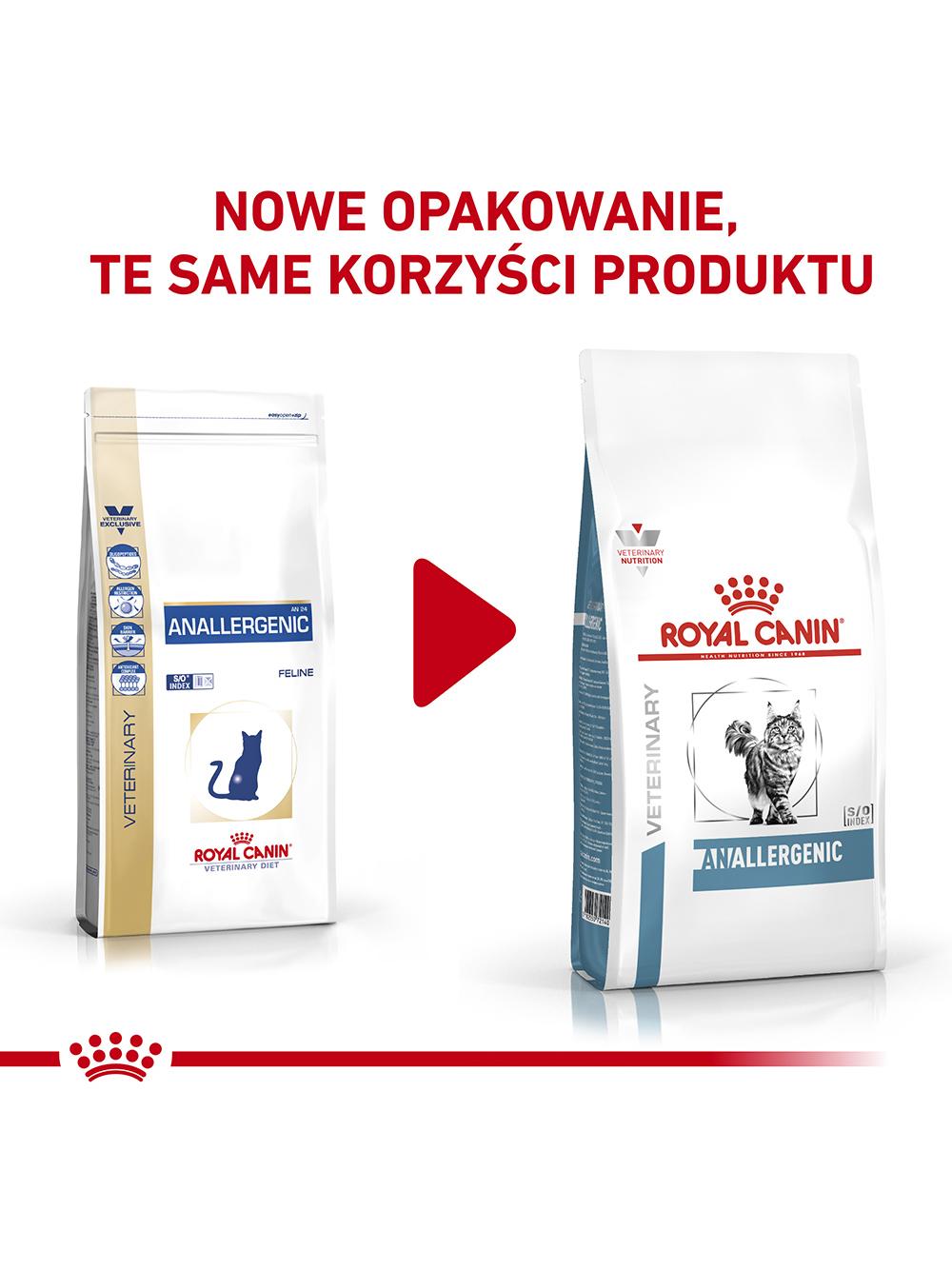 ROYAL CANIN Anallergenic Cat 2kg / Opakowanie uszkodzone (4758,976) !!!