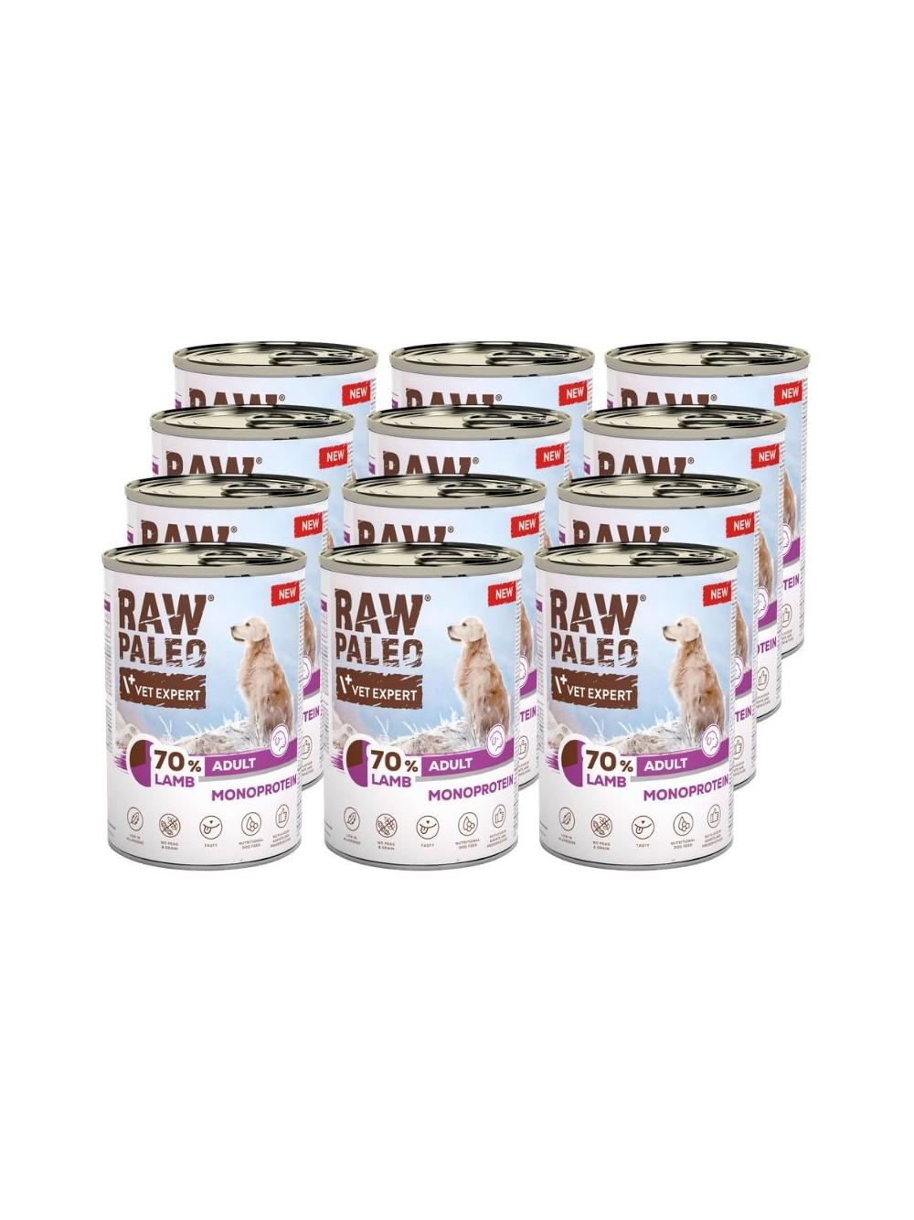 Vetexpert Raw Paleo Monoprotein Adult Lamb 12x400g