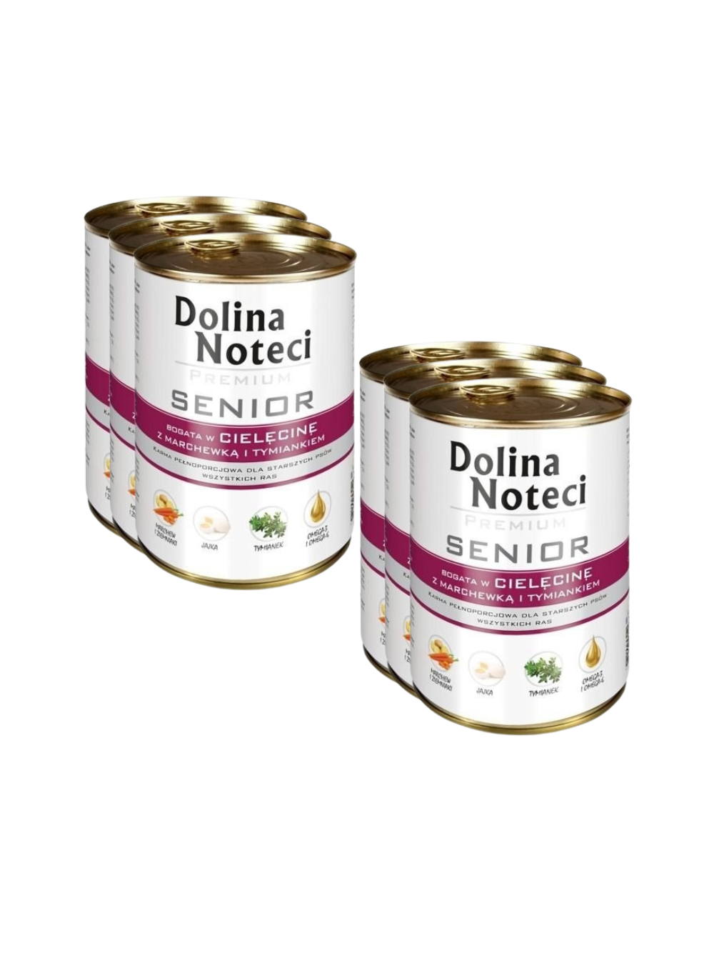 Dolina Noteci PREMIUM Senior bogata w cielecinę, marchew i tymianek 6 x 400g