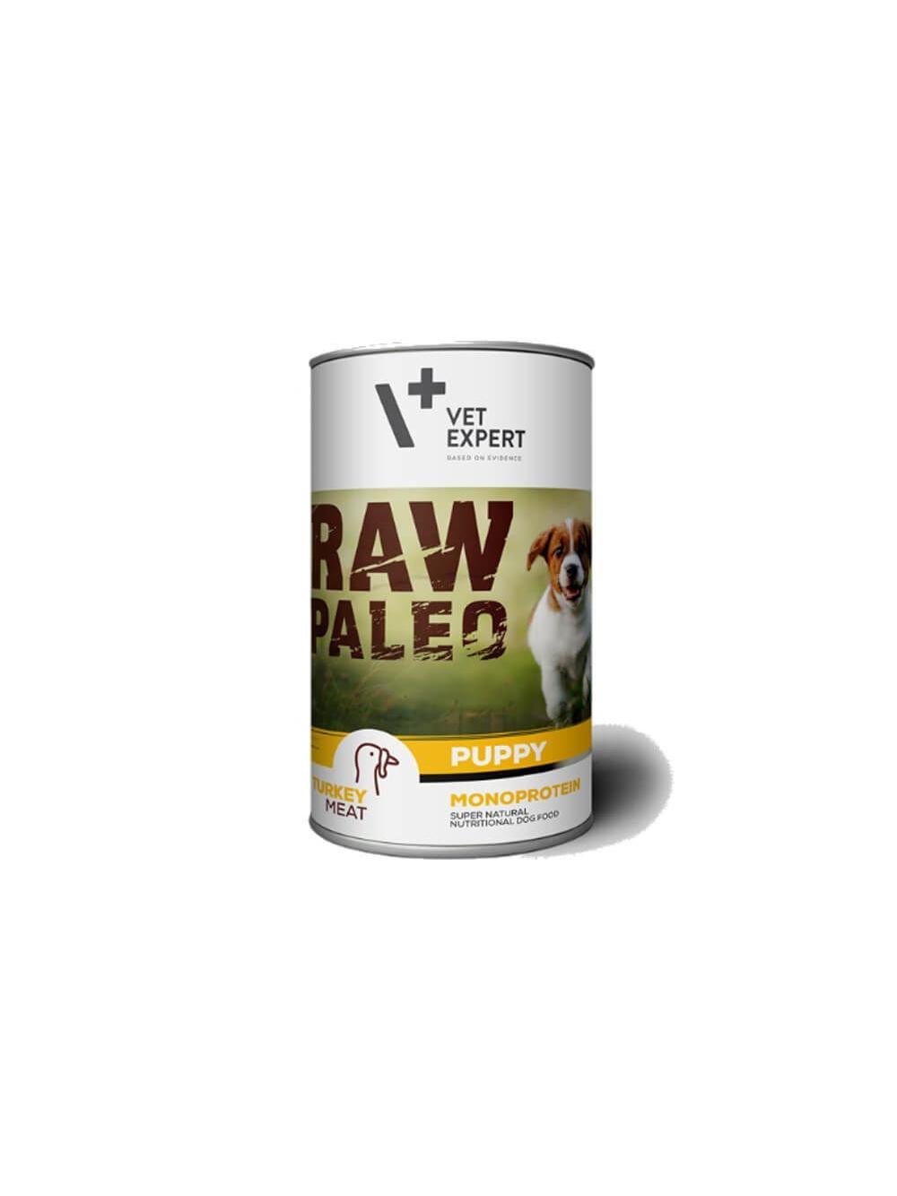 Vetexpert RAW PALEO puppy turkey 12x400g - indyk puszka
