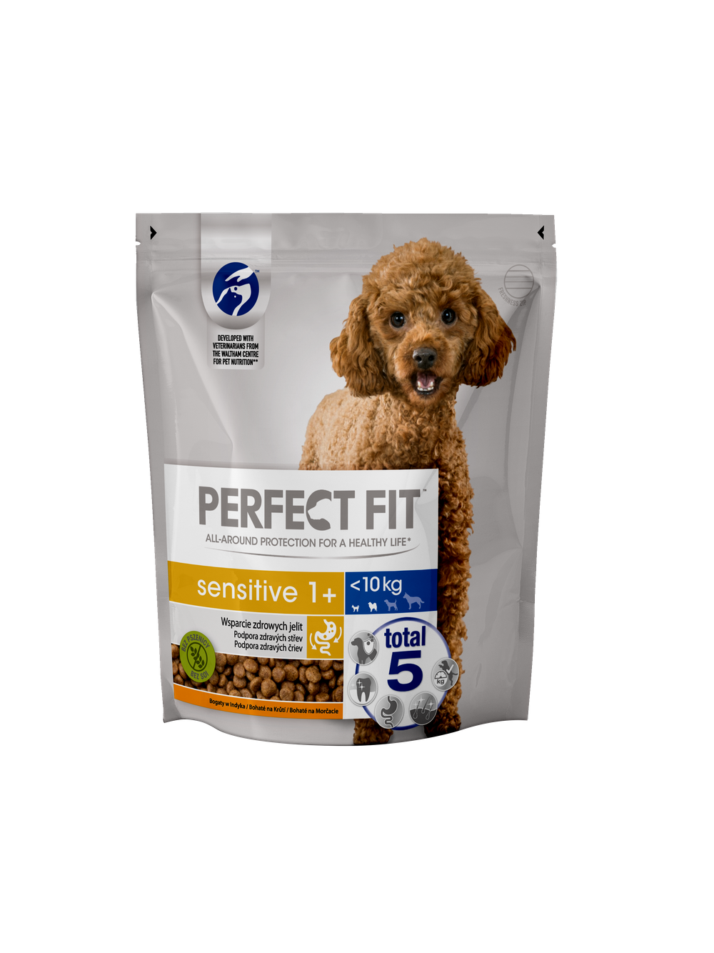 PERFECT FIT Sensitive 1+ Bogaty w Indyka 4x825 g - sucha karma dla dorosłych psów małych ras