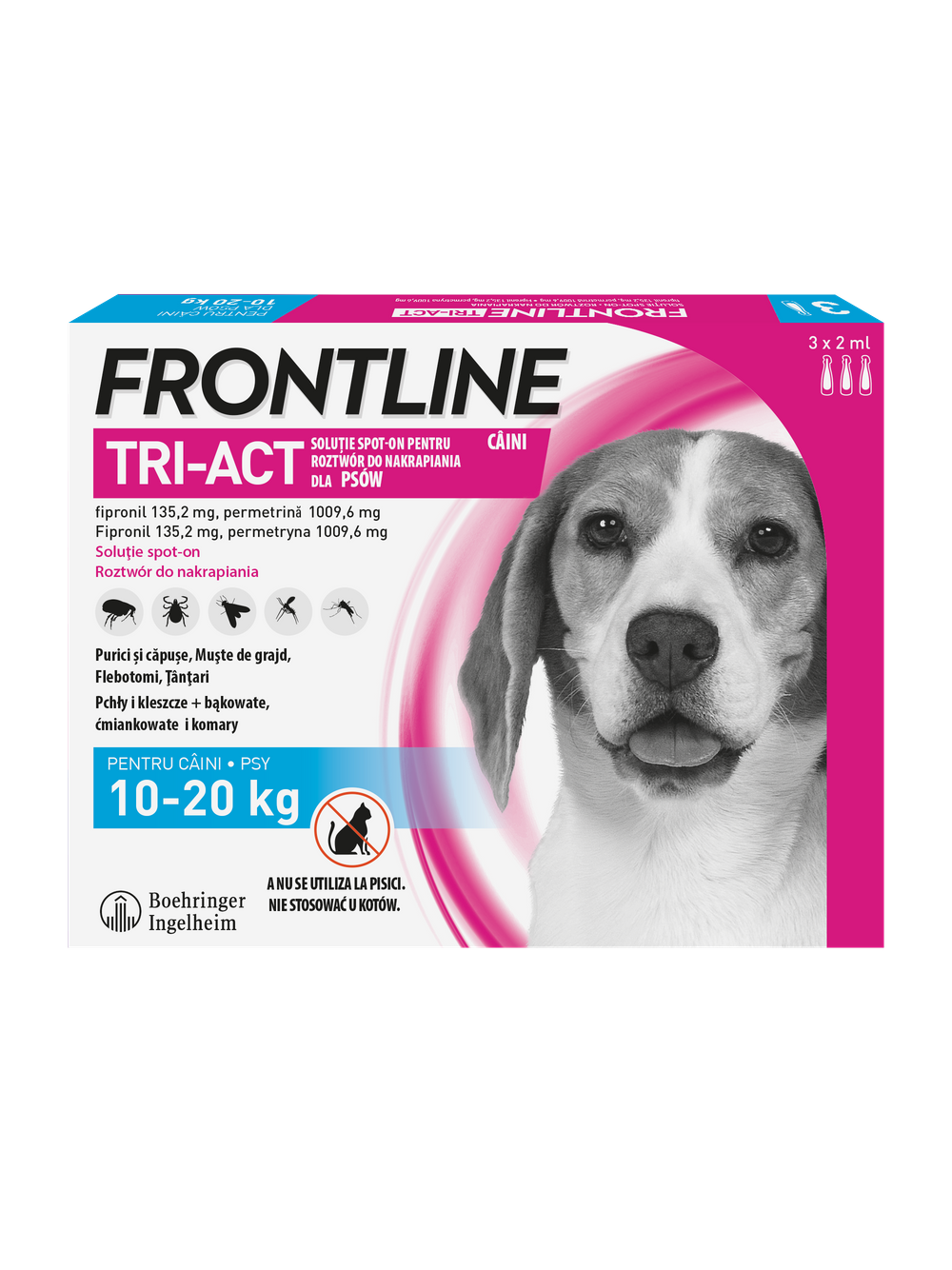 FRONTLINE Tri-Act M 10-20kg (pipeta 3 x 2ml)