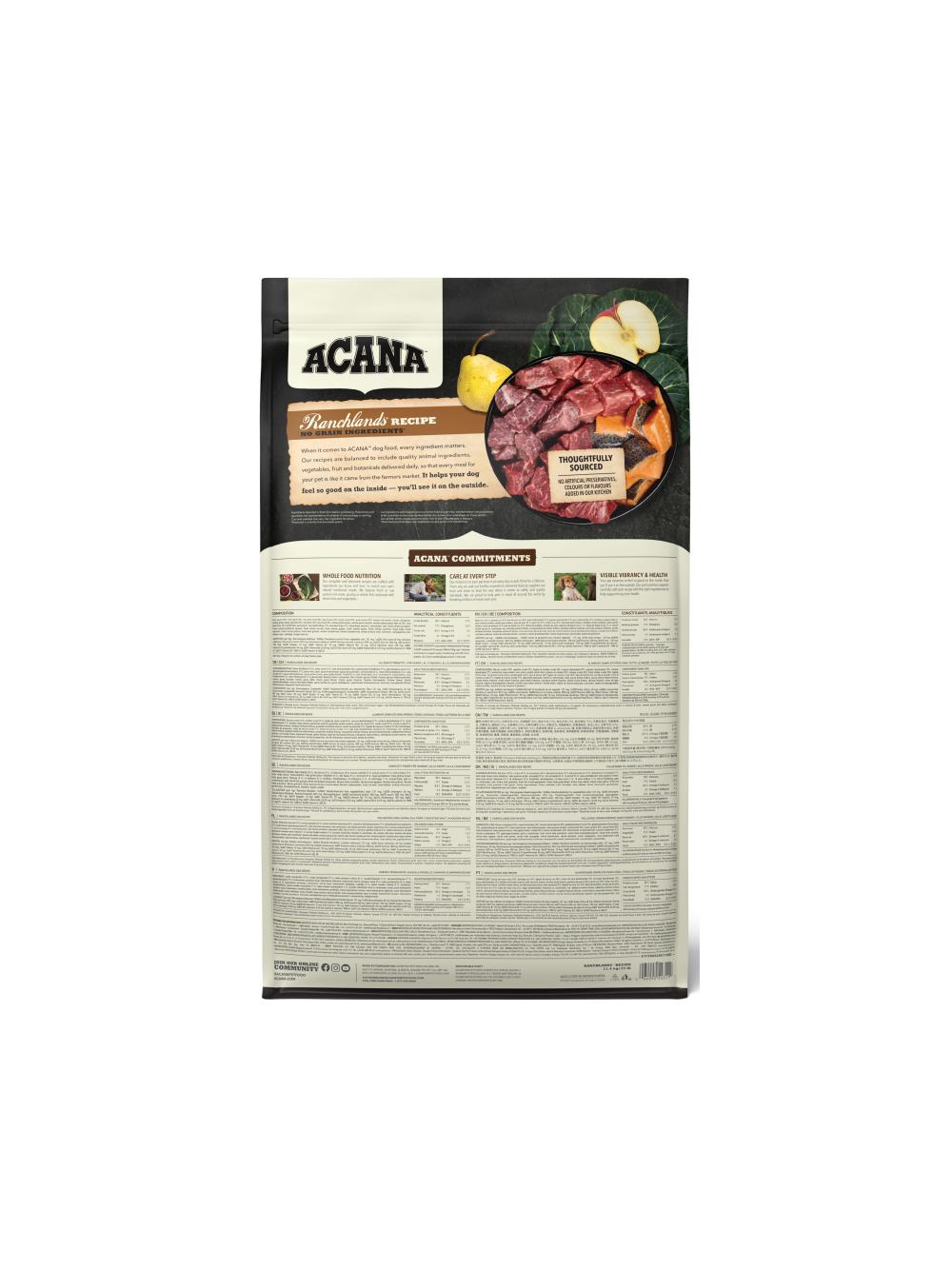 ACANA Ranchlands Dog 9kg / Opakowanie uszkodzone (9264) !!!